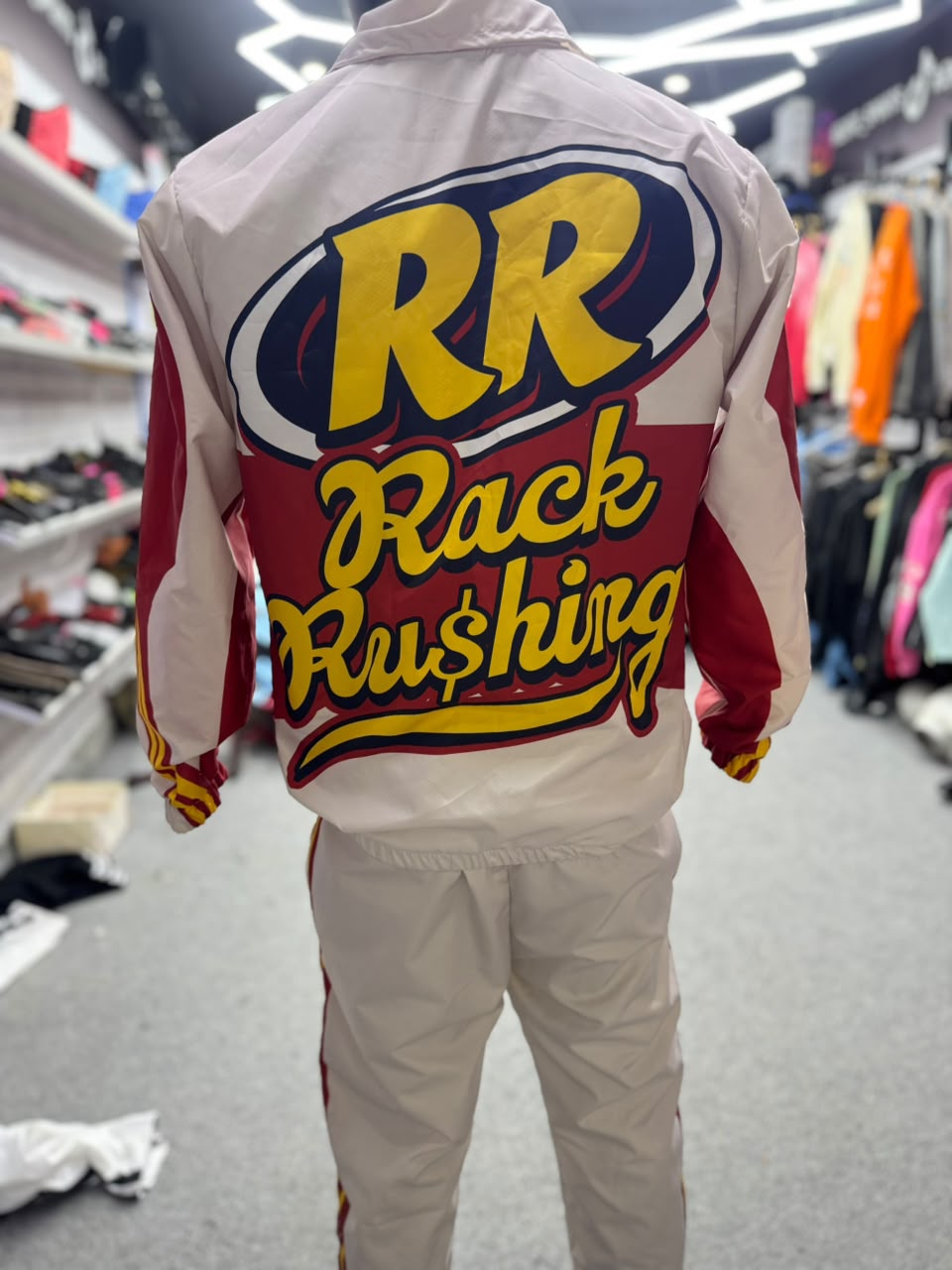 Red and yellow RR windbreaker set